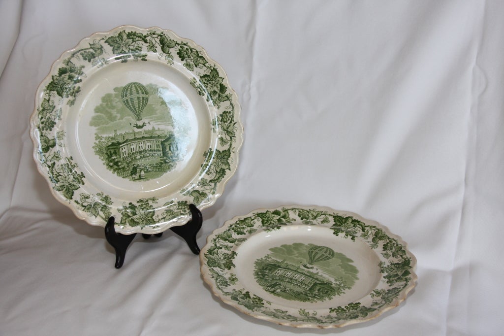 19th Century Balloon Plates, Pair SATURDAY SALE