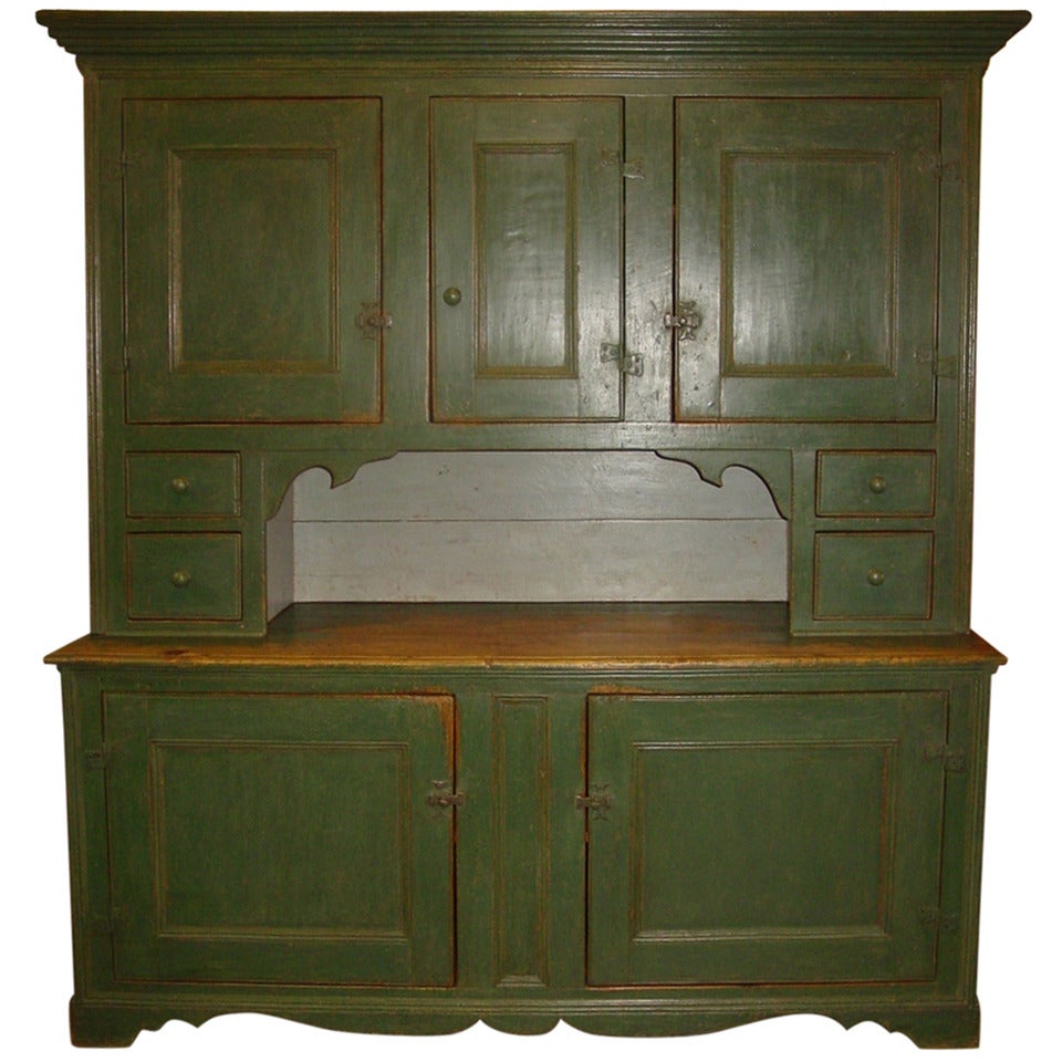 French Canadian Setback Cupboard For Sale