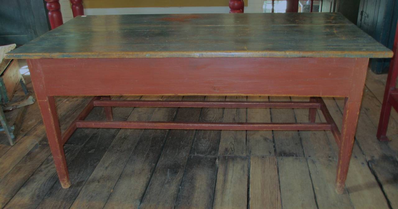 Canadian Early Farm Work Table From Quebec For Sale