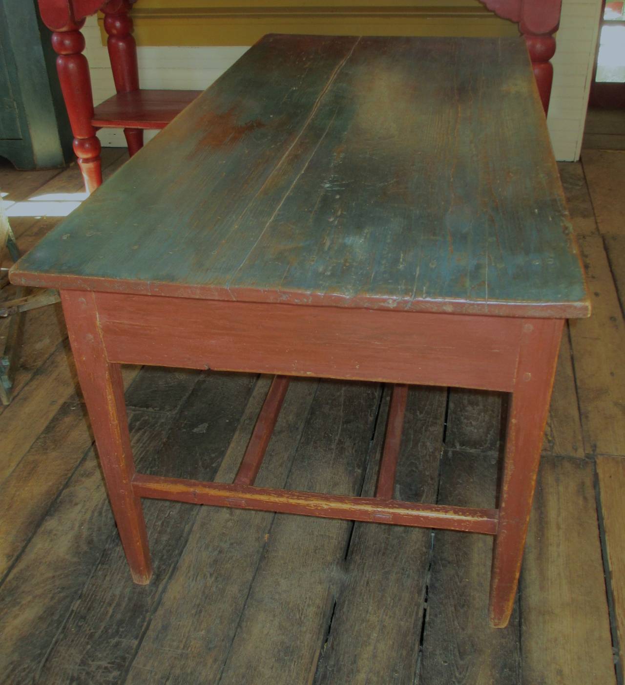 French Provincial Early Farm Work Table From Quebec For Sale