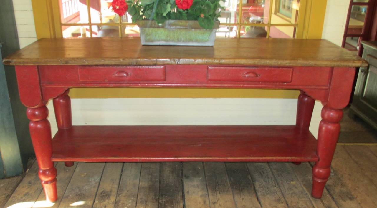 French Provincial Kitchen Island Counter For Sale