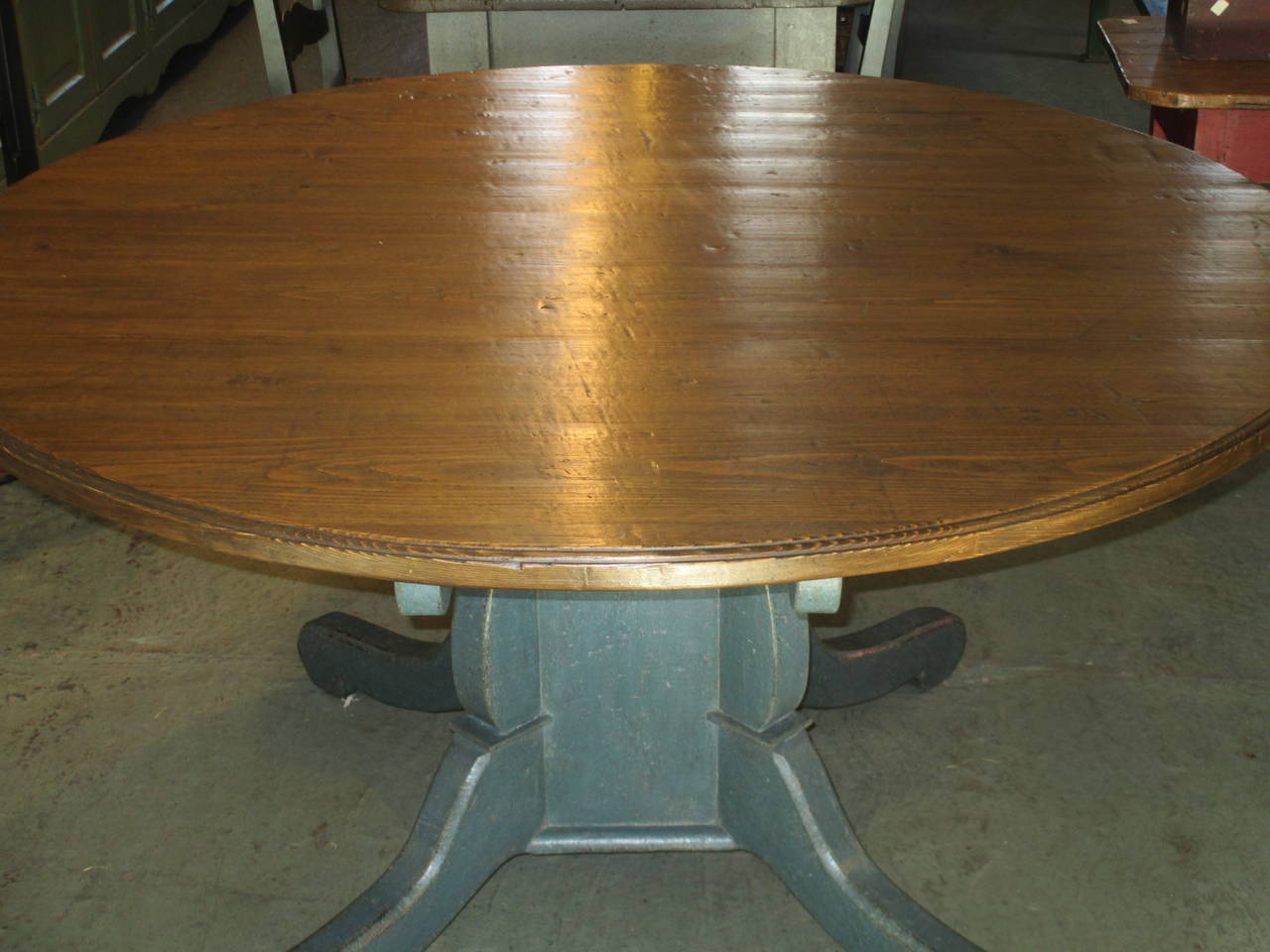 Canadian Round Pedestal Dining Table From Quebec