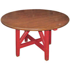 Antique Round Pedestal Table
