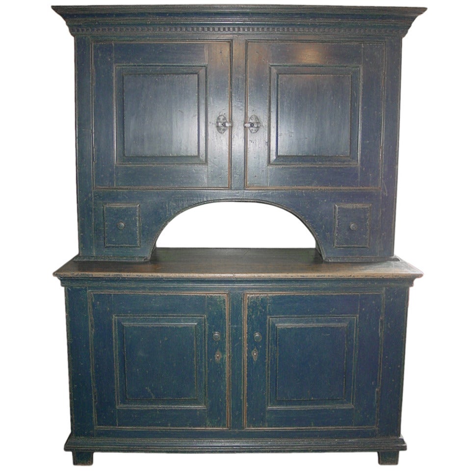 French Canadian Setback Cupboard For Sale