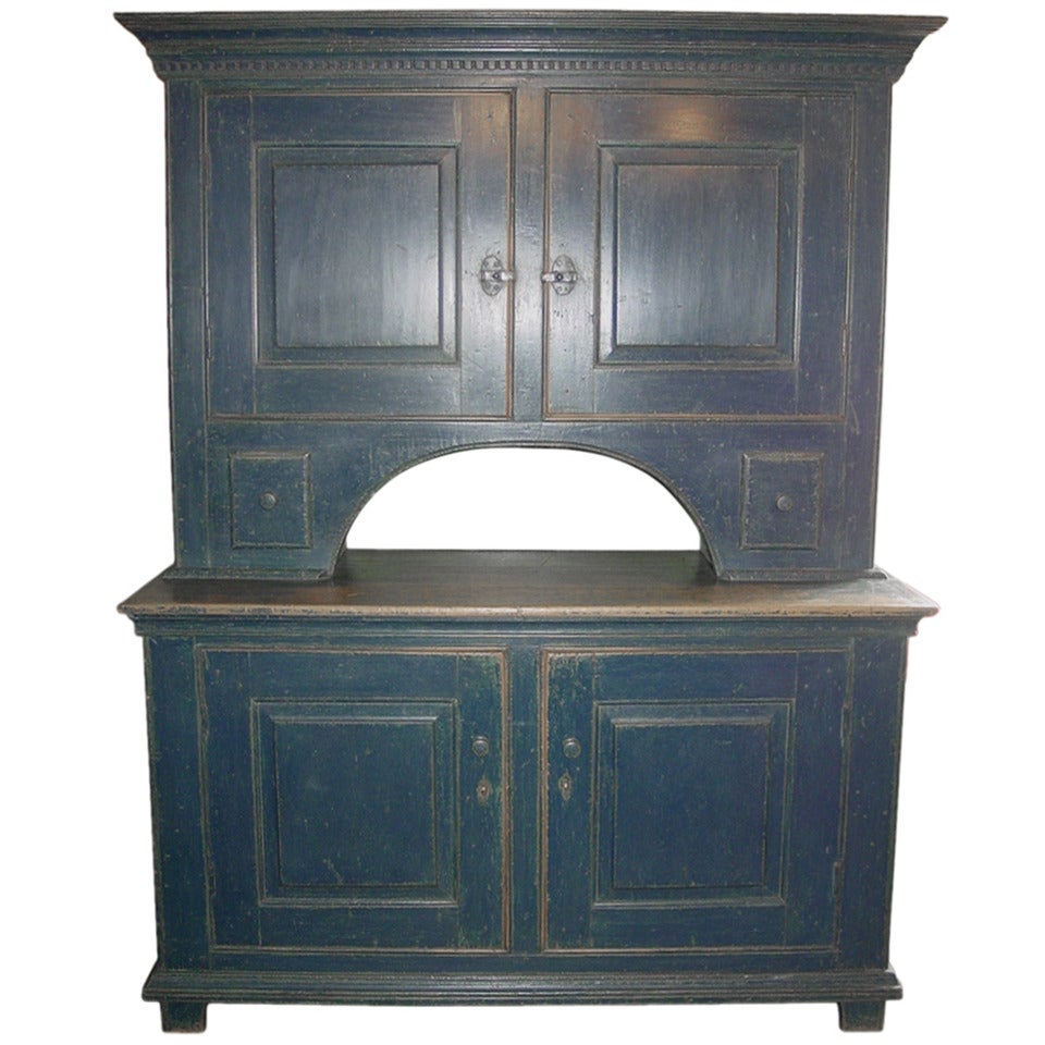 French Canadian Setback Cupboard For Sale at 1stDibs