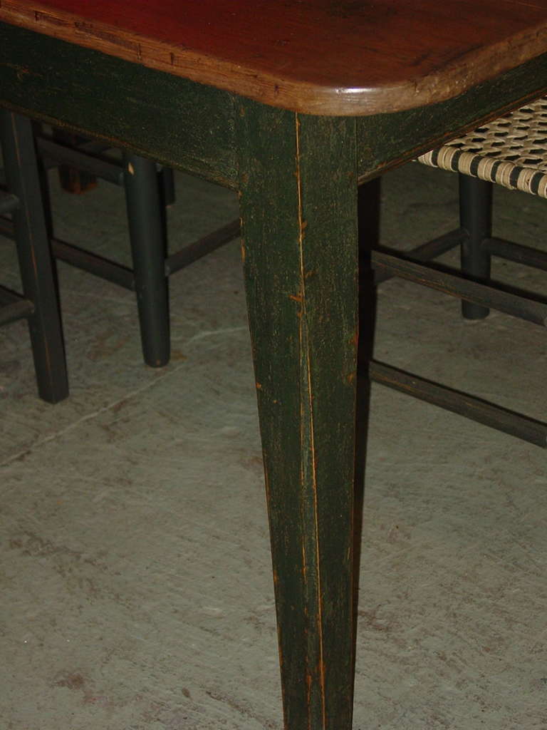 20th Century French Canadian Kitchen Farm Table