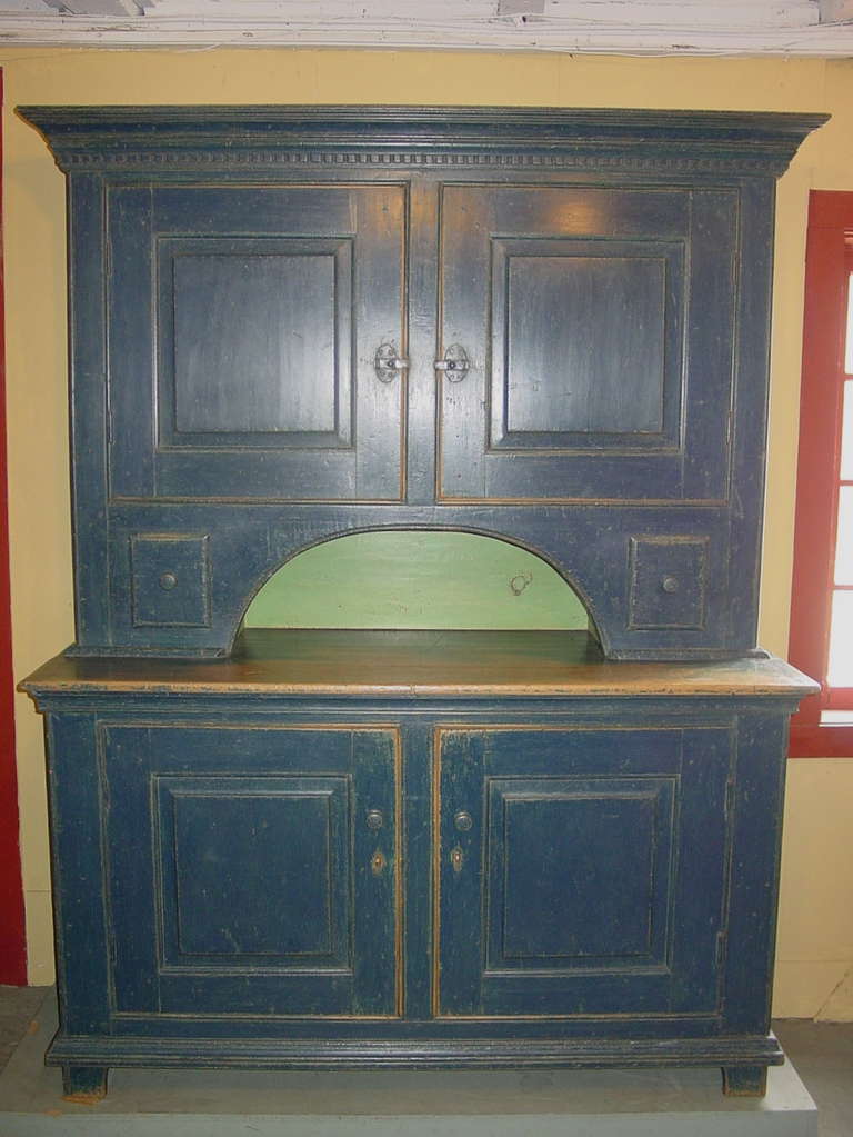 French Canadian Setback Cupboard