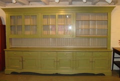 Antique Large Setback Cupboard from Quebec