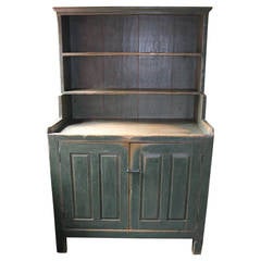 Multi Paneled Open Setback Cupboard, 19th Century