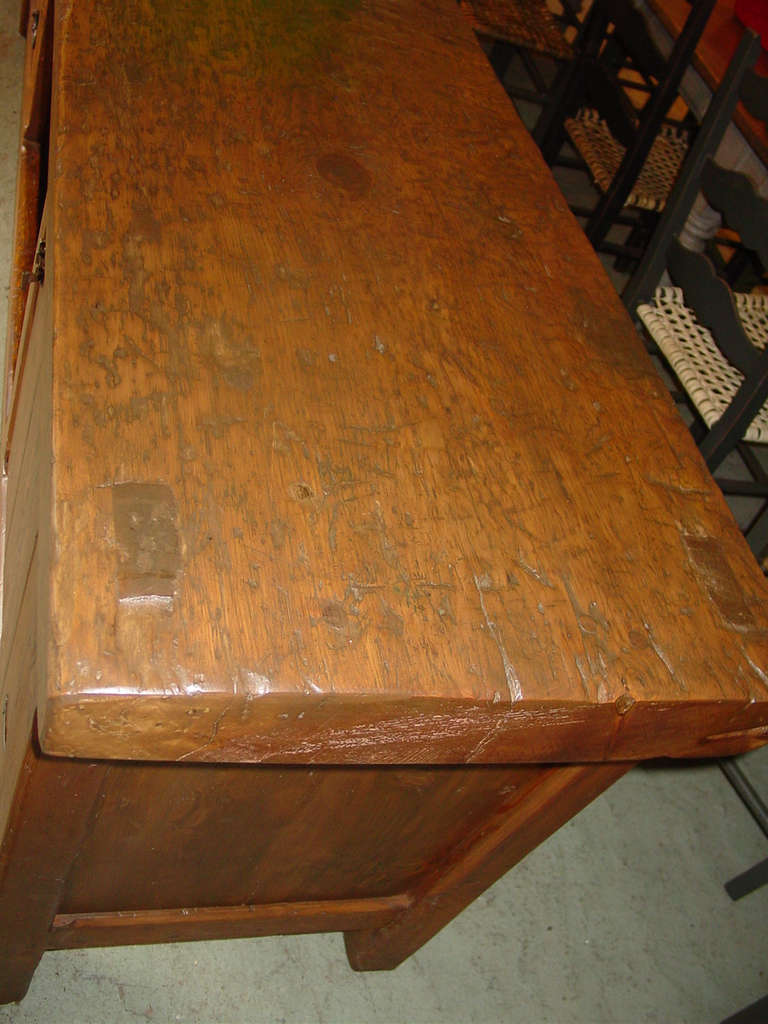 19th Century Magnificent Tool Bench with a One Board Top