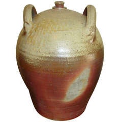Large French Pottery Cider Pitcher