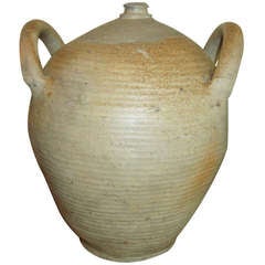 Large French Pottery Cider Pitcher