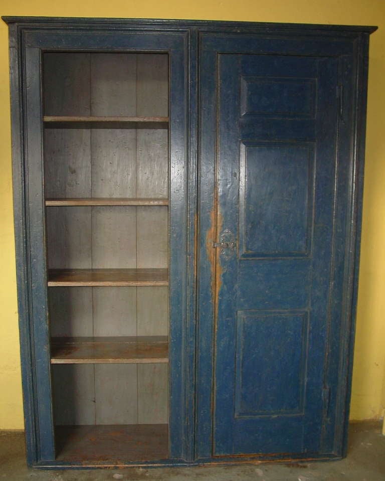 Wonderful Blue Cupboard With One door