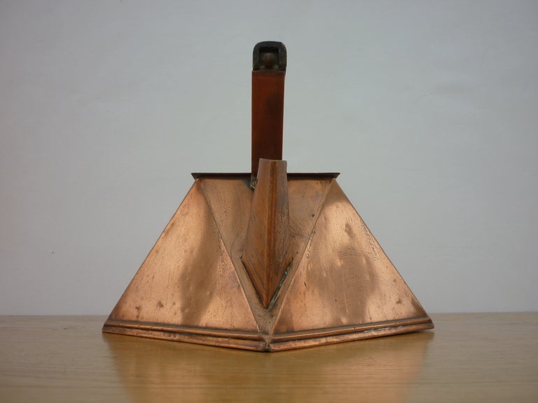 Bauhaus Rare Cubism Copper Kettle For Sale