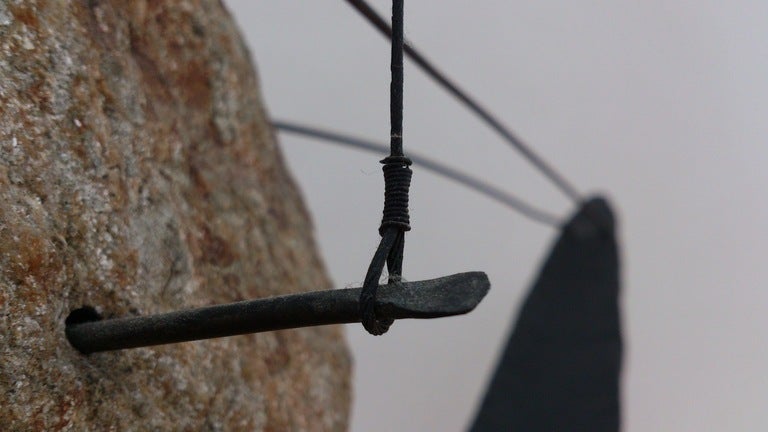 Floating stone contemporary artwork