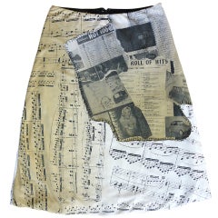 Andy Warhol newspaper collage skirt