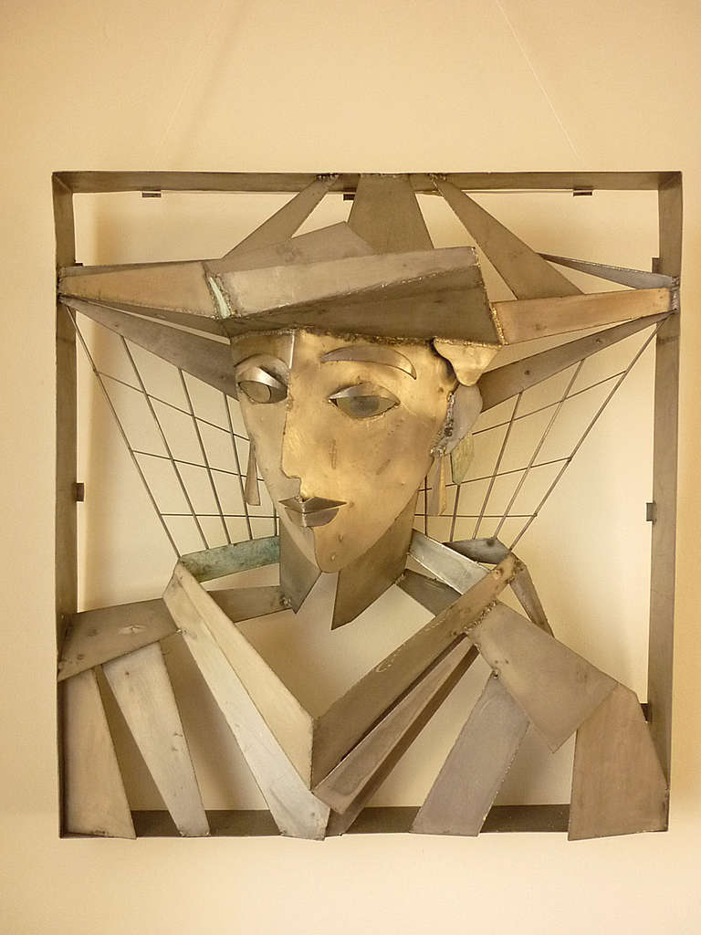 Stainless steel "Harlequin" wall art