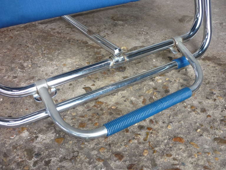 Mid-20th Century Rare Tubular Deck Chair For Sale