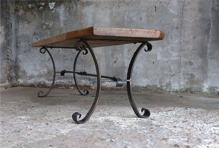 Wrought Iron Tree Trunk Coffee Table In Good Condition For Sale In Den Bommel, NL
