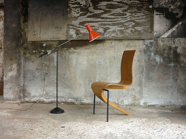 French Prototype Plywood Spine side chair For Sale