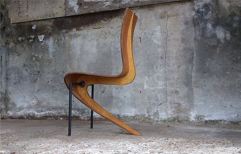 Prototype Plywood Spine side chair For Sale 4