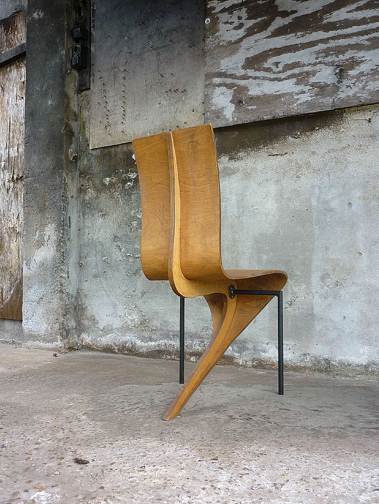 Prototype Plywood Spine side chair For Sale 5