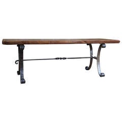 Wrought Iron Tree Trunk Coffee Table