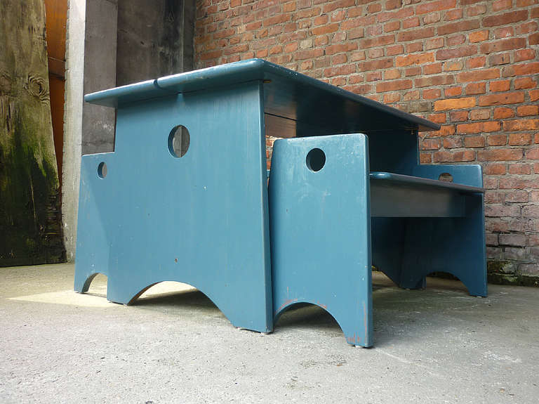 Scandinavian kitchen table and benches