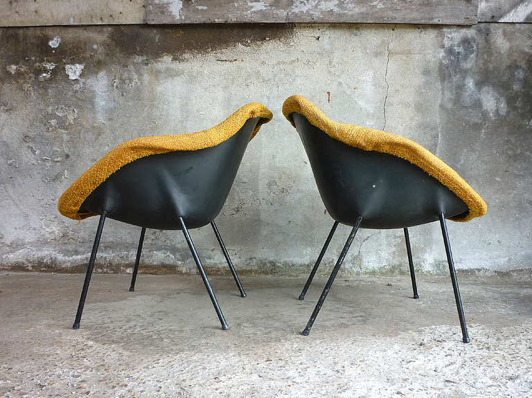 Extremely Rare Fiberglass Shell Armchairs