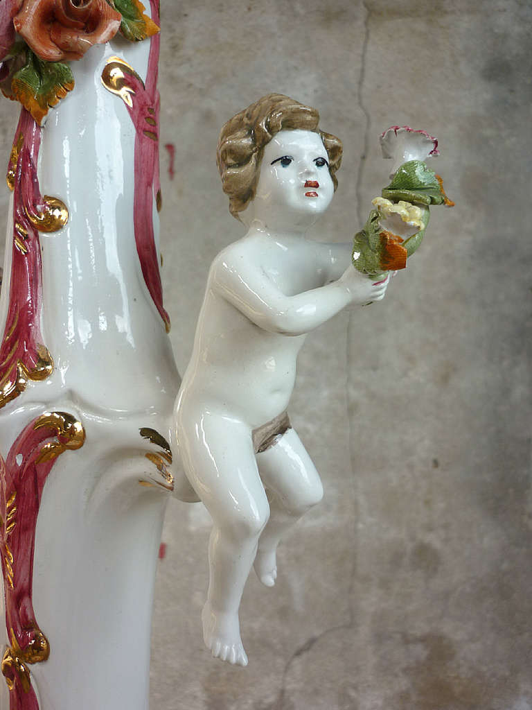 Mid-20th Century Fabulous signed Capodimonte floorlamp For Sale