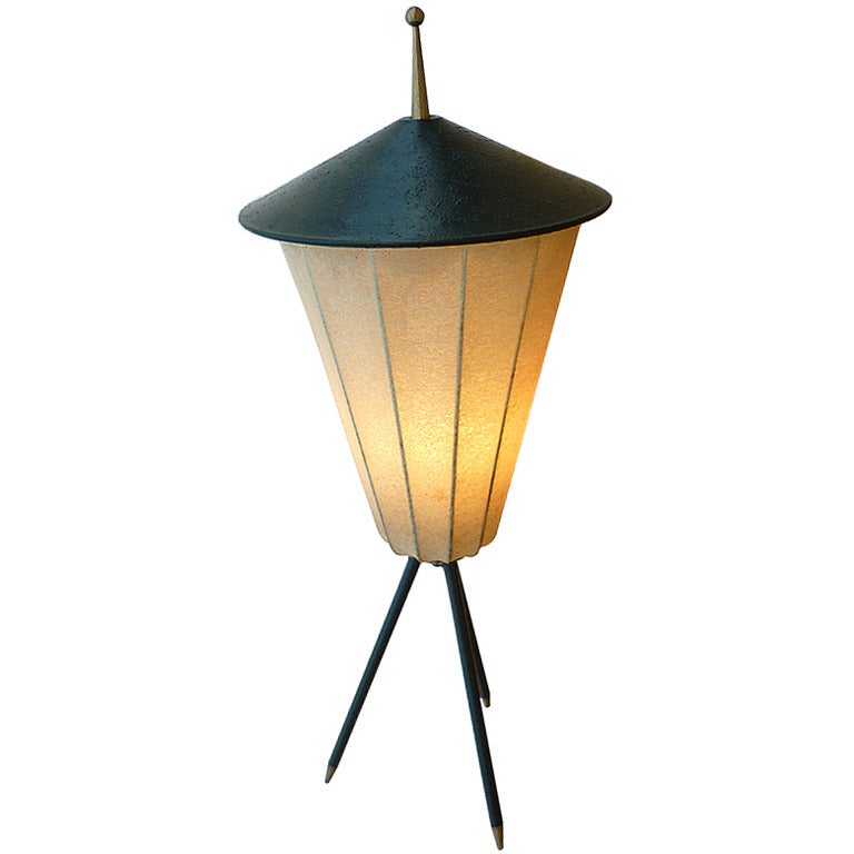 Italian Tripod Table Lamp For Sale