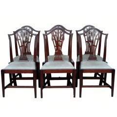 Antique Set of Six Mahogany Dining Chairs