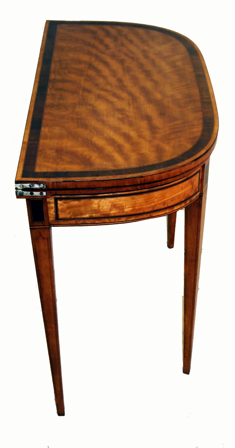 Antique Satinwood Card Table For Sale at 1stdibs