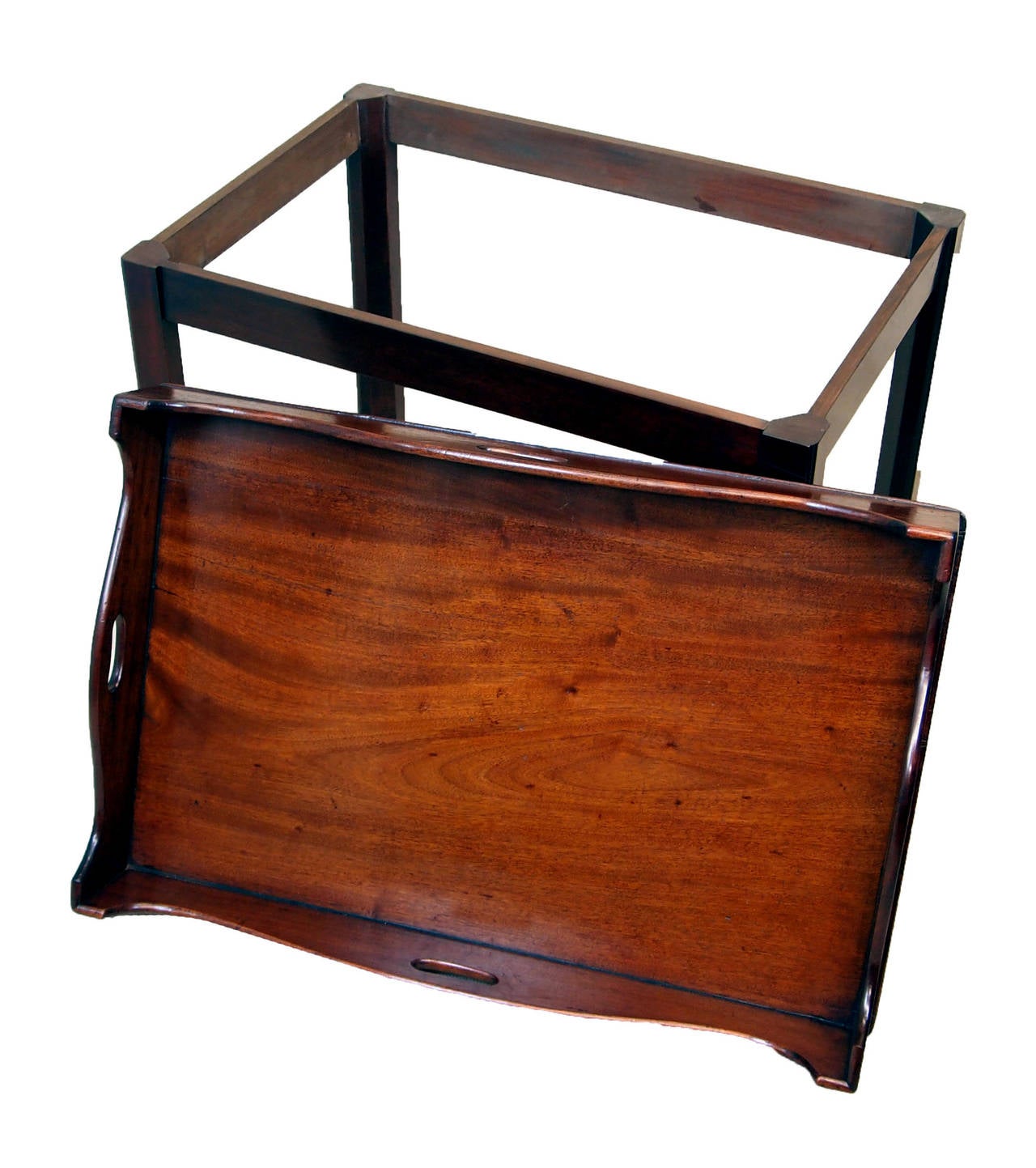 Antique Georgian Mahogany Tray on Stand