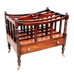 Antique Regency Mahogany Boat Shaped Canterbury 5