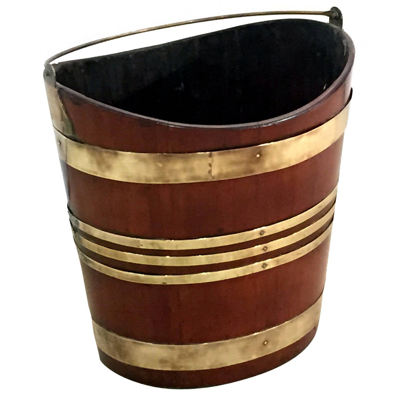 Antique Mahogany Peat Bucket at 1stDibs