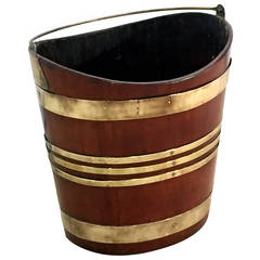 Antique Georgian Mahogany Peat Bucket