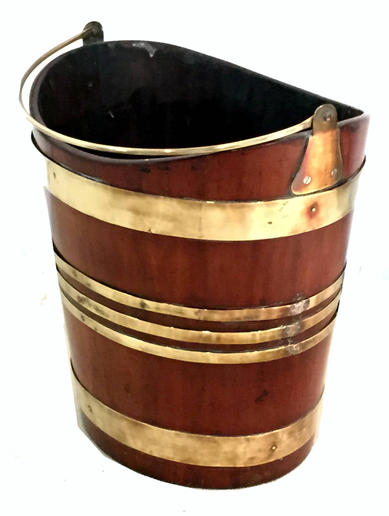 Antique Mahogany Peat Bucket at 1stDibs