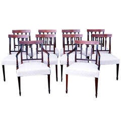 Antique Set of Ten Mahogany Dining Chairs 2