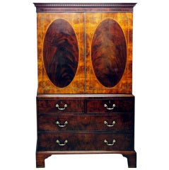 Antique Georgian Mahogany Linen Press