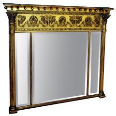 Large Antique Gilt Overmantle Mirror