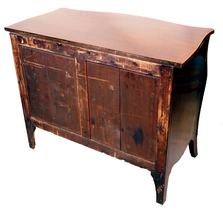 Antique Georgian Mahogany Serpentine Commode