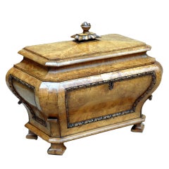 Antique Burr Elm Wine Cooler Cellarette 9