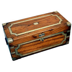 Antique Camphor Wood Military Campaign Trunk