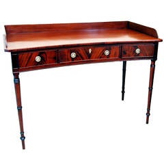 Antique Georgian Mahogany Concave Dressing Table