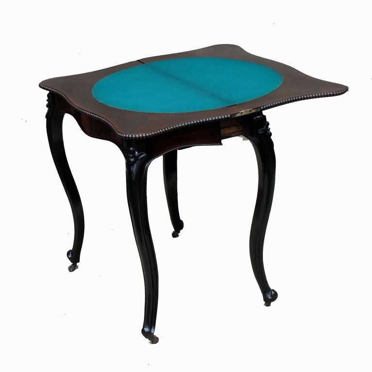 Antique Rosewood Pair of Card Tables For Sale at 1stdibs