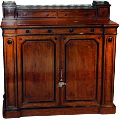 Antique Mahogany Side Cabinet Cupboard Cheffonier 