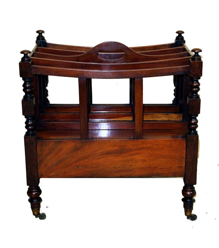 Antique Regency Mahogany Canterbury