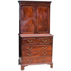 Antique Mahogany Secretaire Bookcase 8