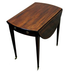 Antique Mahogany Oval Pembroke Table 6